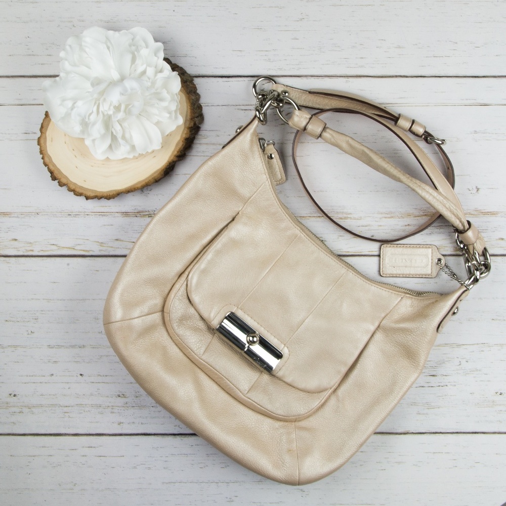 Coach Crossbody Hobo Bag in Pearl Shimmer